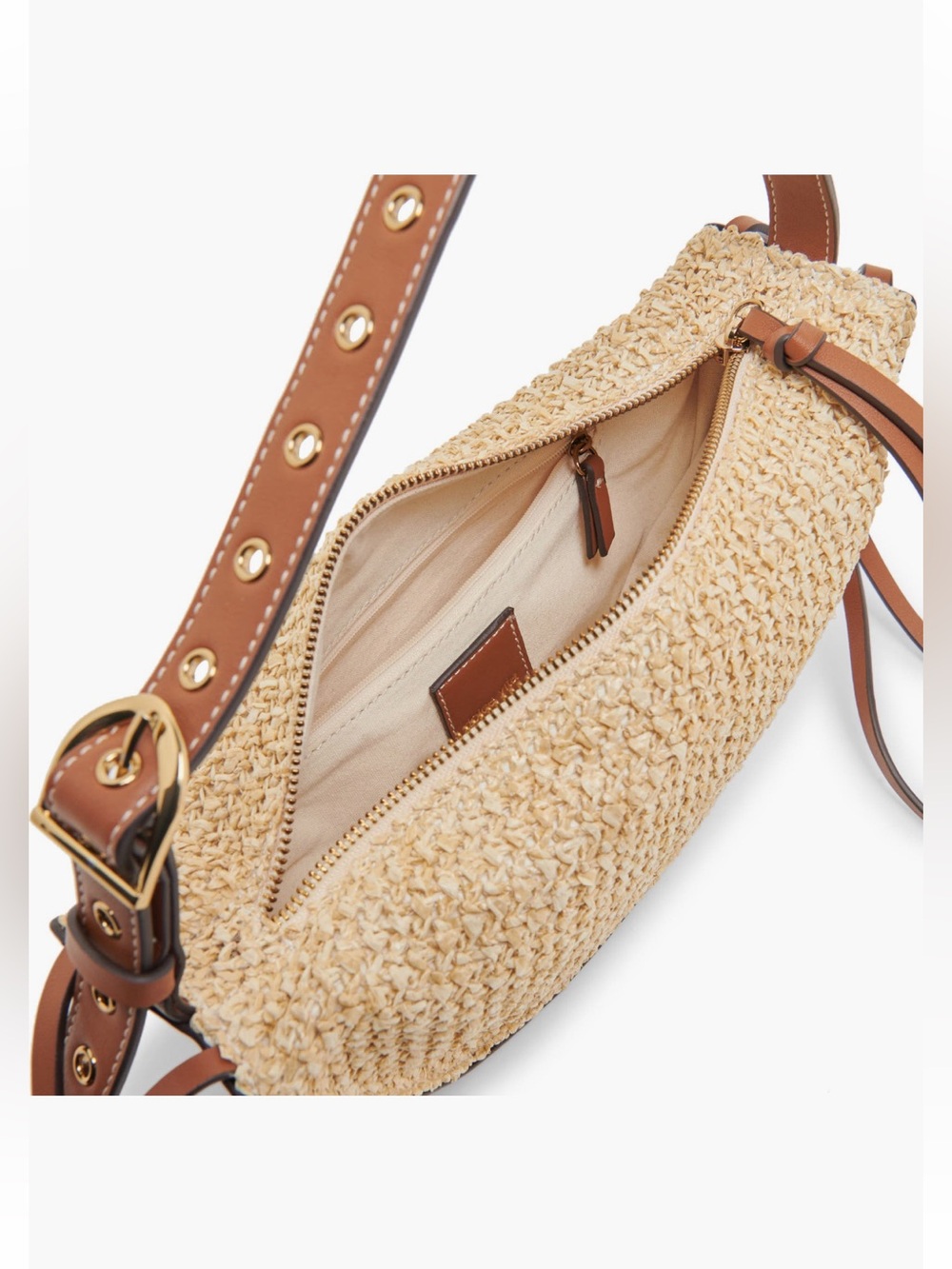 NWT Anthropologie Dolce Vita Monaco Raffia Shoulder Bag - Picture 5 of 9
